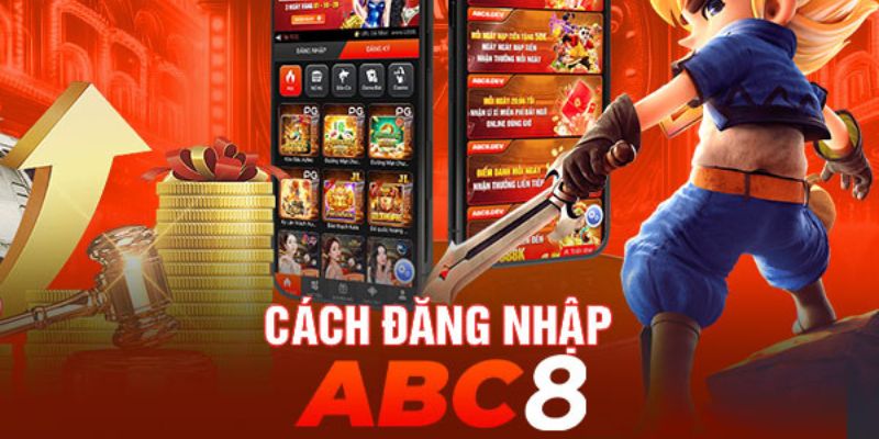 Đăng nhập tài khoản ABC8 bằng điện thoại